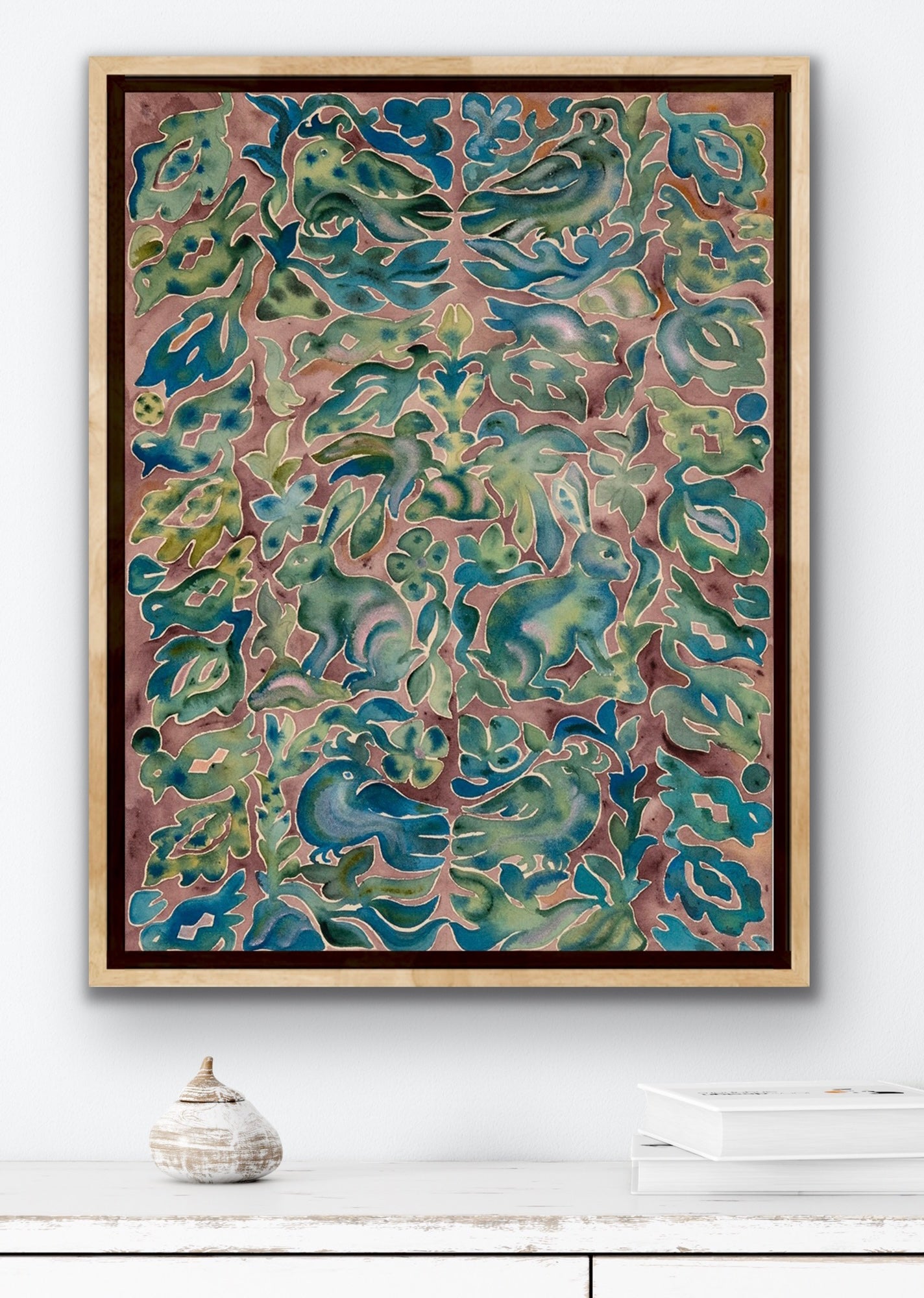 Perennial Brocade - Watercolor on Canvas, 18x24