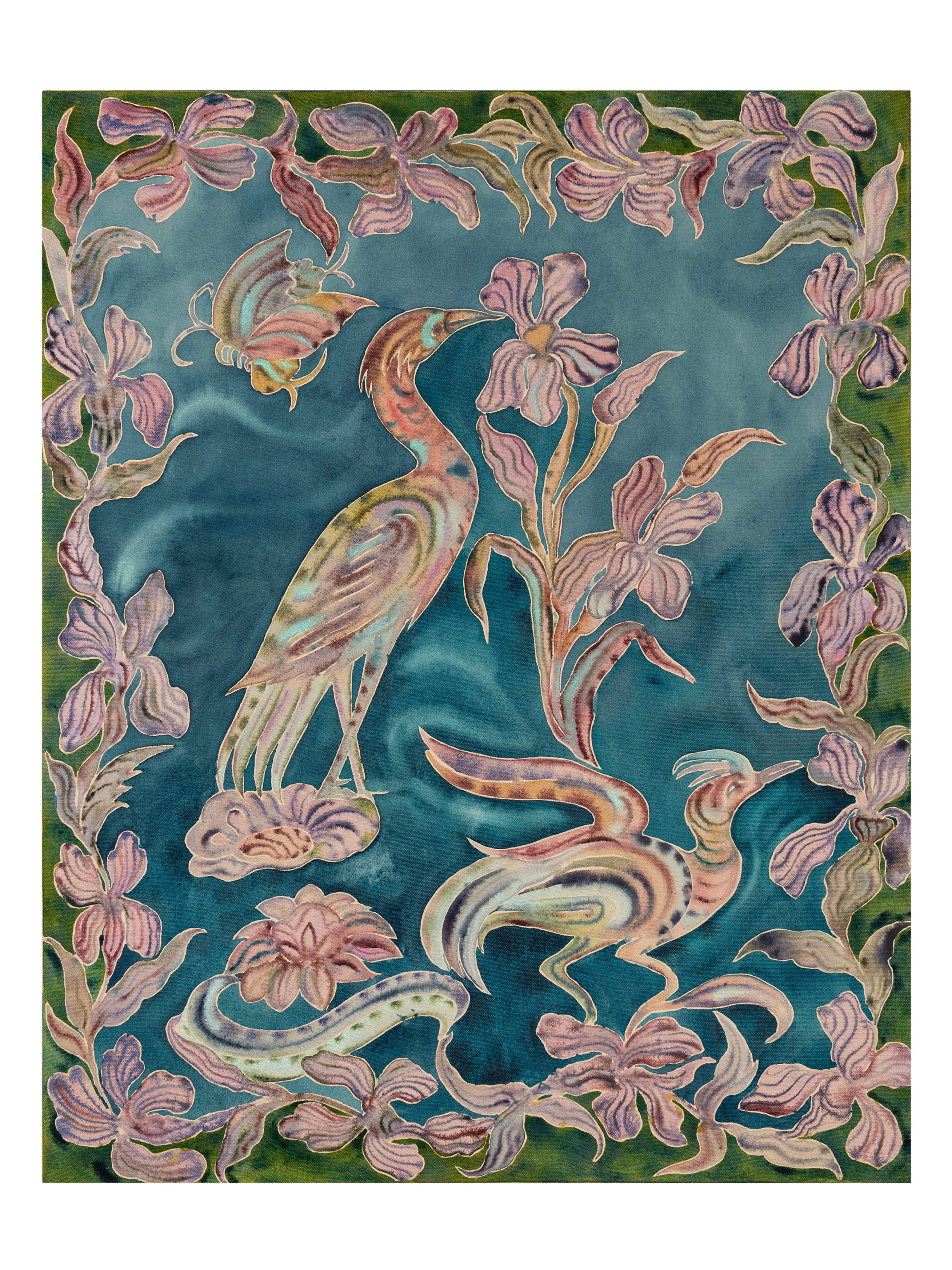 Blue Luck Herons Giclee Print