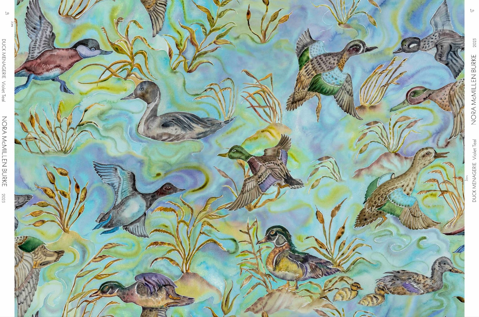 Duck Menagerie in Violet Teal