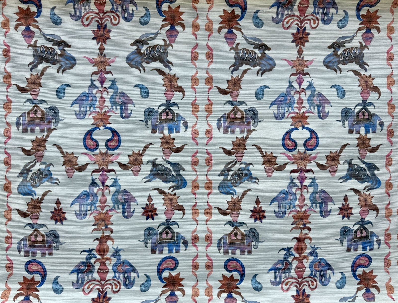 Elephant Stripe Grasscloth