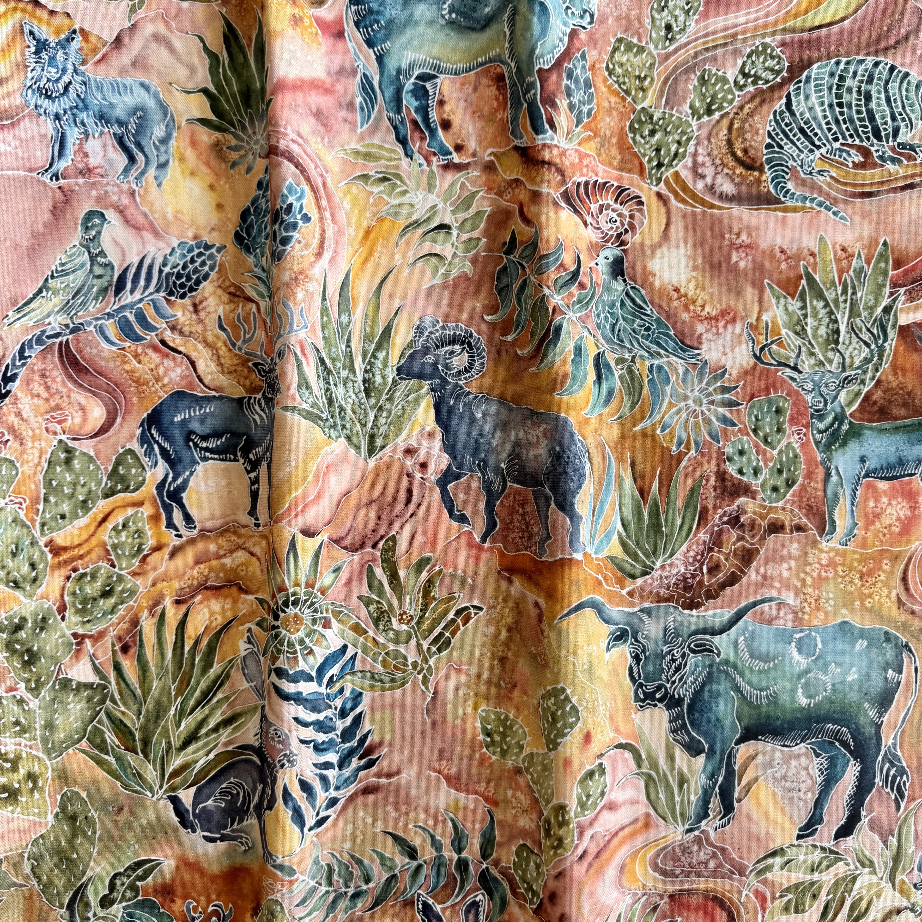 Hill Country Toile Linen Cotton Blend in Umber