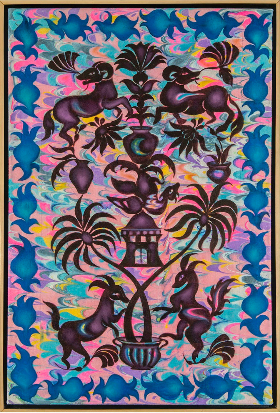 Isla Mujures Toile, Oil on Dyed Linen, 24x36