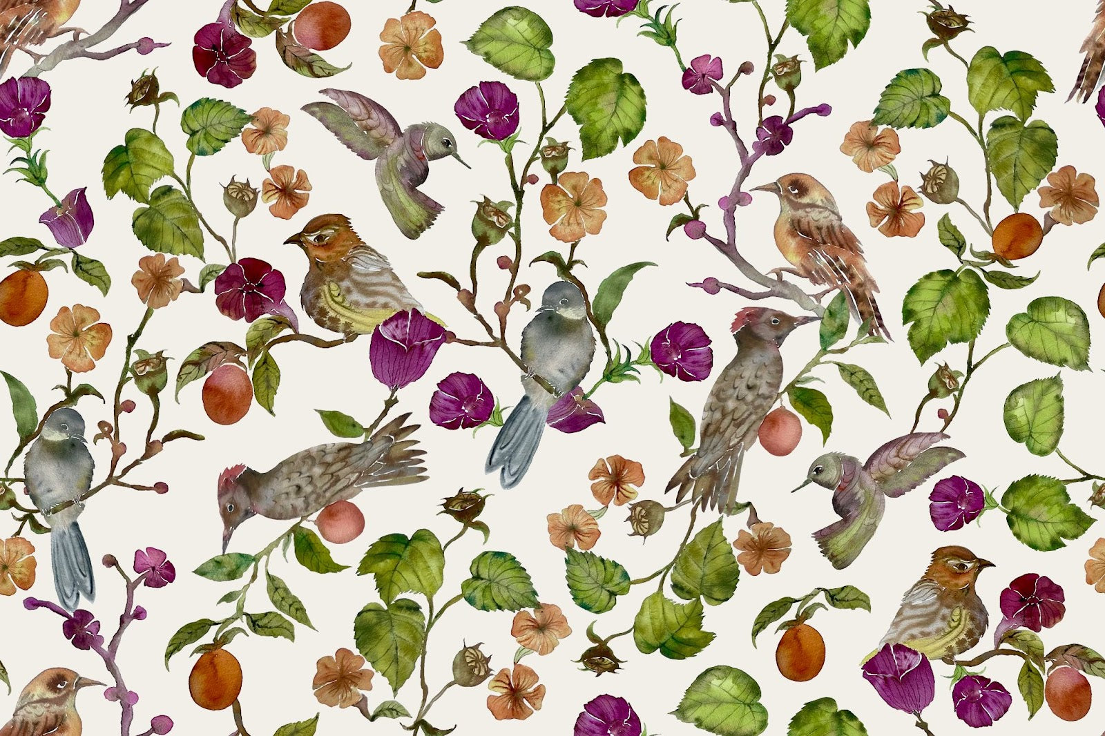Texas Birds Ecru